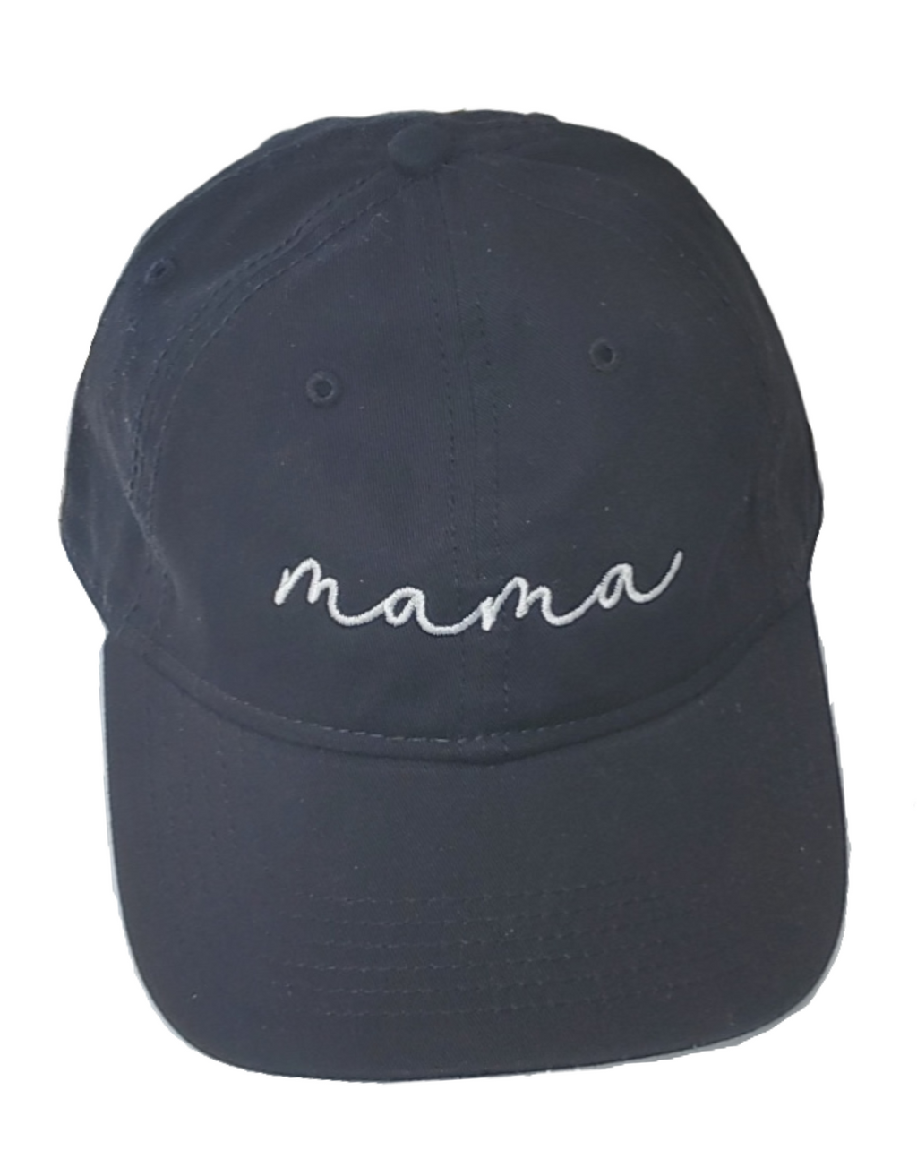 "Mama" hat (Velcro Strap)-Black